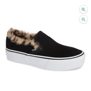 Vans slip-on stackforms fur-lined